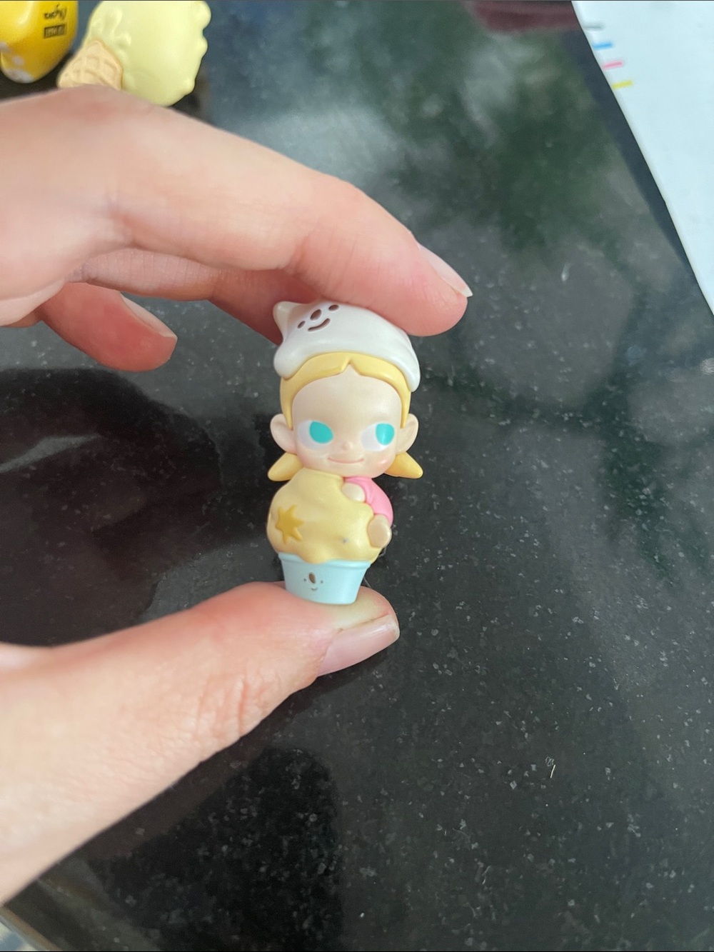 Pastel Ice Cream Character Toy - Yellow, Blue & Pink